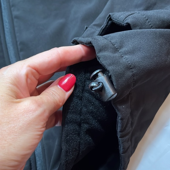 Marker women plain BLACK coat Soft Shell zip up Jacket Fleece Lined high neck L - Picture 14 of 16